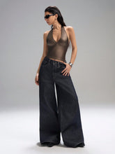 Coated Backless Halter Top